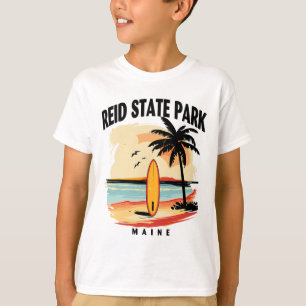 Reid State Park Maine Surfbrett Surfen Männer Frau T-Shirt