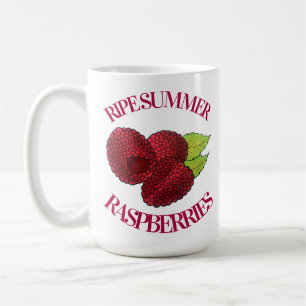 Reif Fresh Summer Raspberries Frische Küche Kunst, Kaffeetasse