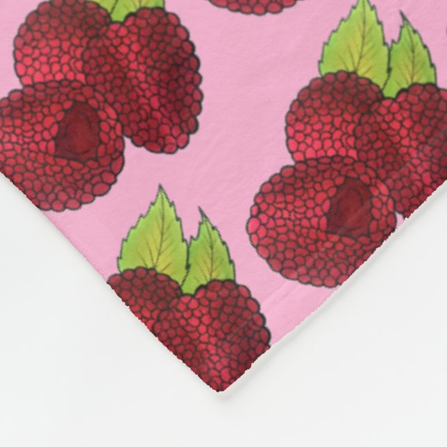 Reif Fresh Summer Red Himbeeren Früchte Berry Fleecedecke (Ecke)