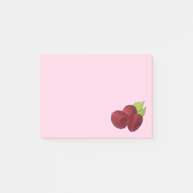 Reif Fresh Summer Red Himbeeren Früchte Berry Post-it Klebezettel (Vorderseite)