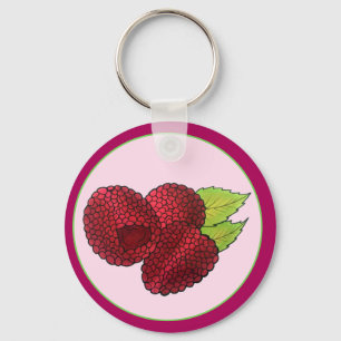 Reif Fresh Summer Red Himbeeren Früchte Berry Schlüsselanhänger