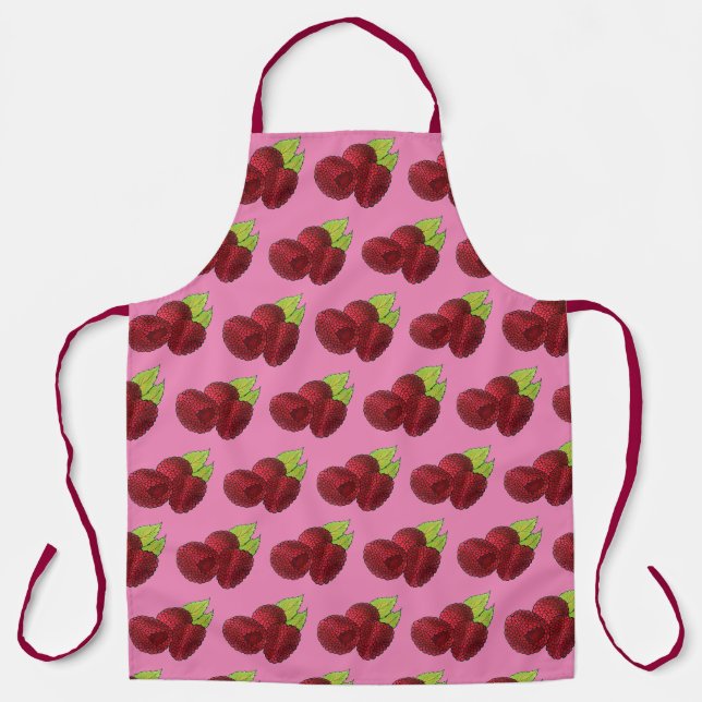 Reif Himbeere Rote Himbeeren Berry Frucht Druck Schürze (Vorderseite)