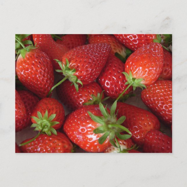 Reife Erdbeeren Postkarte (Vorderseite)
