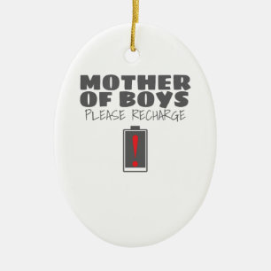 Reife Mama Mutter von Jungen Bitte lasten Geschenk Keramik Ornament