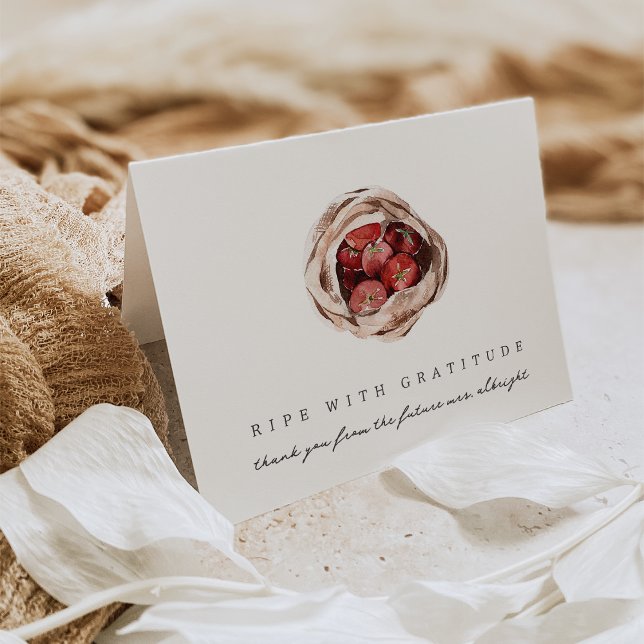 "Reife mit Dankbarkeit" Bauer Markt Brautparty Dankeskarte (Von Creator hochgeladen)