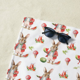 reife, saftige, rote Wassermelone Strandtuch