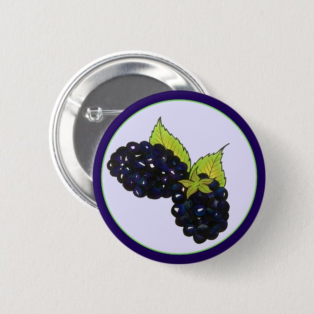Reife Sommer BlackBerry BlackBerry Berry Berries Button (Vorne & Hinten)