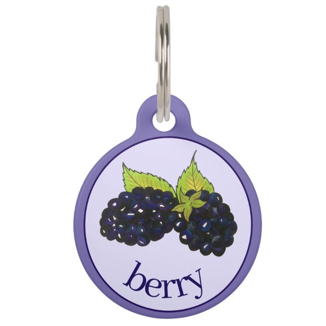 Reife Sommer BlackBerry BlackBerry Berry Berries Haustiermarke (Vorderseite)