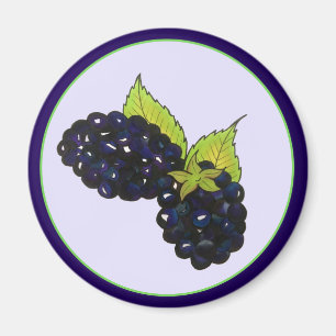 Reife Sommer BlackBerry BlackBerry Berry Berries Magnet