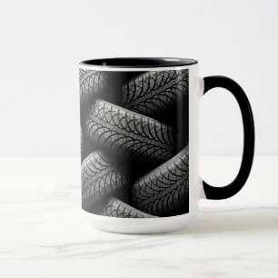 Reifen für schwarze Kraftfahrzeuge Tasse