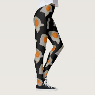 Reifeneier-Muster auf Schwarz Leggings