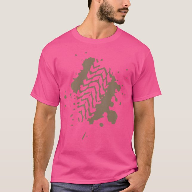 Reifenspur von Mud Tire Off Road 4X4 Camping Trail T-Shirt (Vorderseite)
