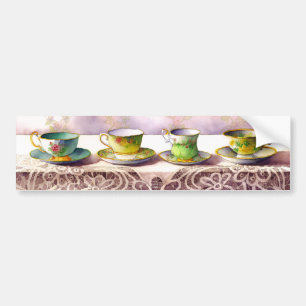 Reihe 0001 des Teacups-Autoaufklebers Autoaufkleber