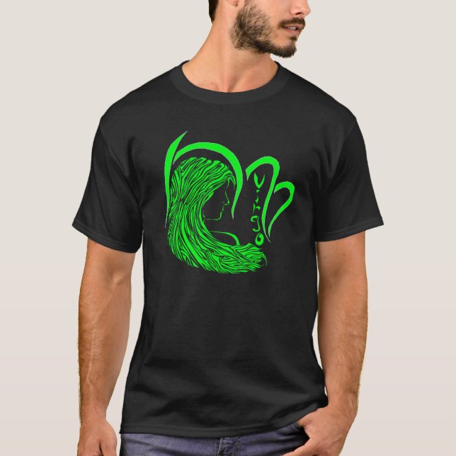 Reihe 1 Jungfrau-Grün T-Shirt (Vorderseite)