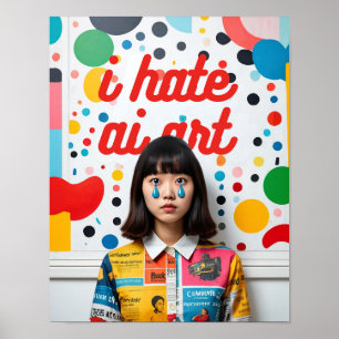 Reihe 6 "I Hate AI Art" Poster