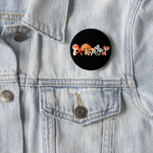 Reihe der Niedlichen Pilzfungi Lover Mykologie Button