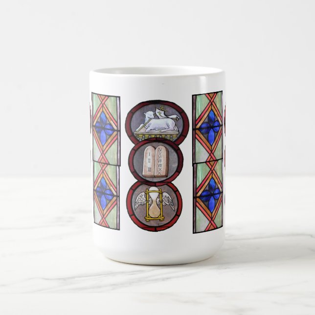 Reihe die Tassen-beflecktes Glas-Tasse meines Kaffeetasse (Mittel)