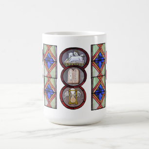Reihe die Tassen-beflecktes Glas-Tasse meines Kaffeetasse