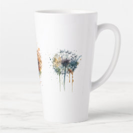 Reihe farbenfroher Aquarellleuchter Milchtasse