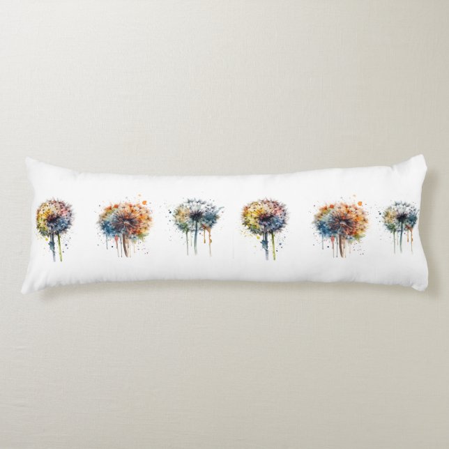 Reihe farbenfroher Aquarellleuchter Seitenschläferkissen (Vorderseite)