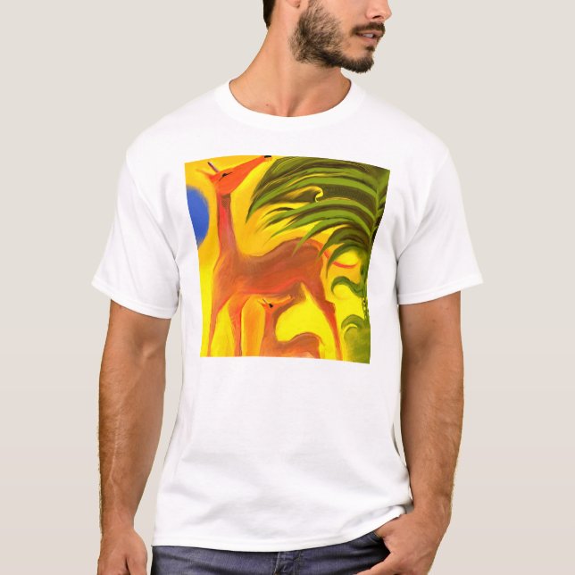 Reihe glückliche Tiere T-Shirt (Vorderseite)
