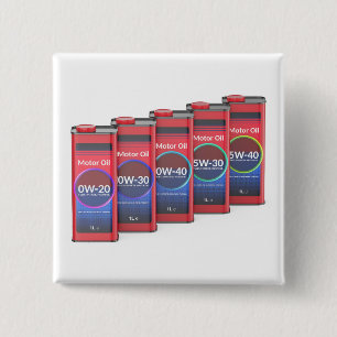 Reihe mit unterschiedlichen Motorölen Button
