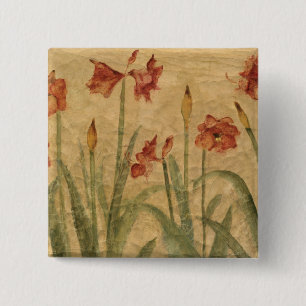 Reihe roter Amaryllis Button