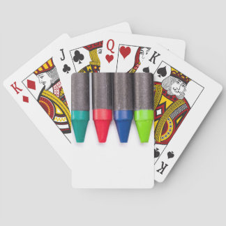 Reihe von Crayons Spielkarten