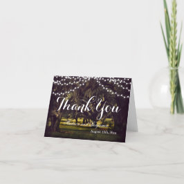 Reihe von Light Oak Tree Wedding Danke Karten