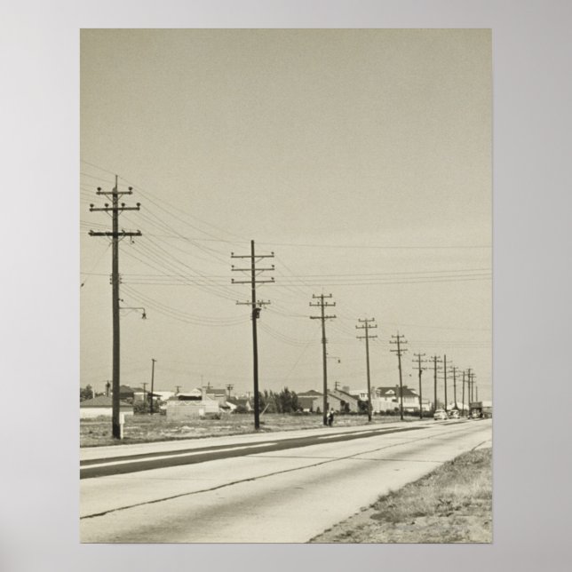 Reihe von Strompolen Poster (Vorne)