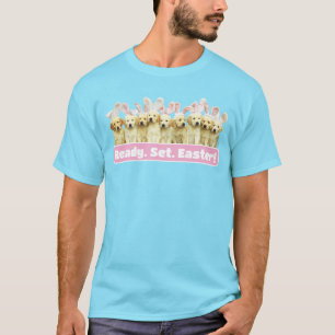 Reihe von Welpen-Häschen T-Shirt