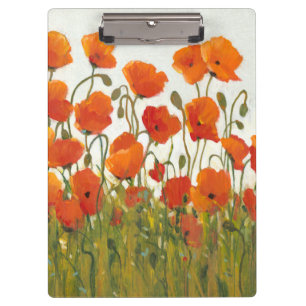 Reihen der Mohnblumen I Klemmbrett
