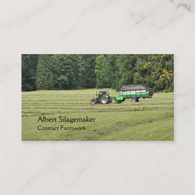 Reihen der Silage, die gesammelt wird Visitenkarte (Vorderseite)