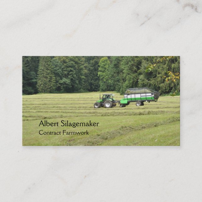 Reihen der Silage, die gesammelt wird Visitenkarte (Vorderseite)