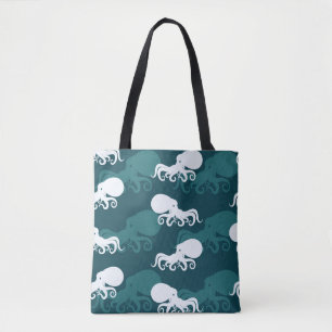 Reihen des Kraken-Musters Tasche