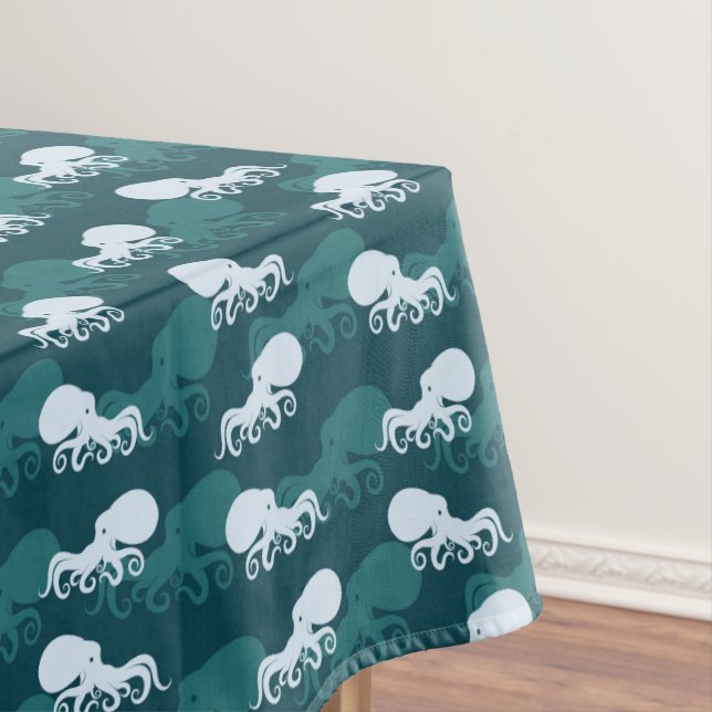 Reihen des Kraken-Musters Tischdecke (Beispiel)