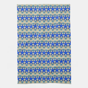 Reihen des Tuches der blauen Sterne Küchentuch