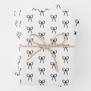 Reihen von Bögen in schwarzem Umschlagpapier Geschenkpapier Set