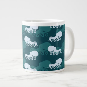 Reihen von Octopus-Mustern Jumbo-Tasse