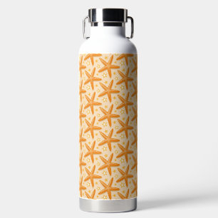 REIHEN VON PASTELLORANGENEN SEESTERN TRINKFLASCHE