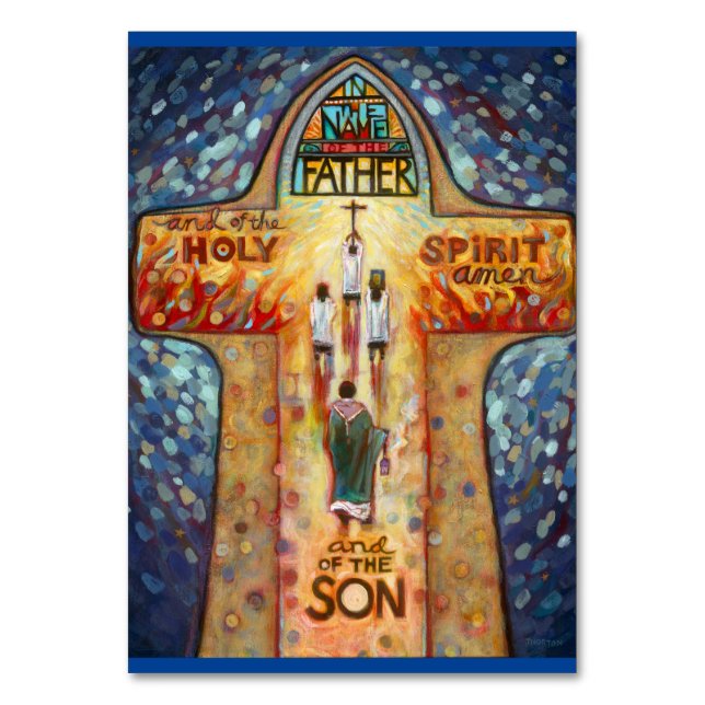 Reihenfolge der Gottesdienstkarte Tischnummer (Vorderseite)