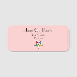 Reihenfolge der OES Pink Custom Namensschild