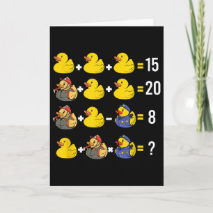 Reihenfolge der Operationen Duckie Quiz Rubber Duc Karte