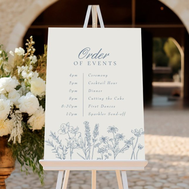 Reihenfolge der Veranstaltungen Hochzeitstag Blaue Poster (Von Creator hochgeladen)