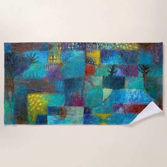 Reihengarten (1920) - Paul Klee - Abstrakte Kunst Strandtuch (Vorderseite)