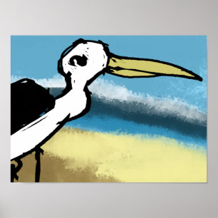 Reiher am Meer Poster