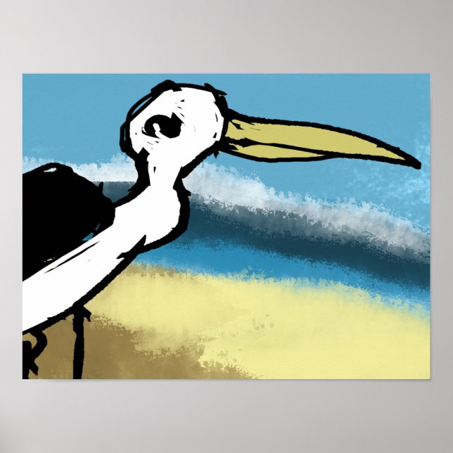 Reiher am Meer Poster (Vorne)