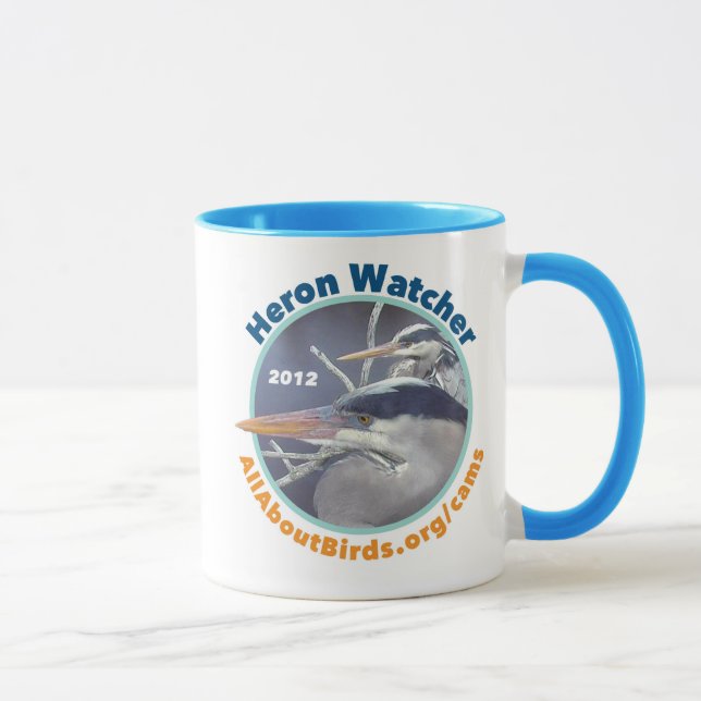 Reiher-Beobachter-Foto-Tasse Tasse (Rechts)