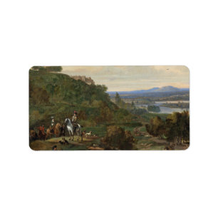 Reiher, der unter Stirlings-Schloss c1690 Adressaufkleber