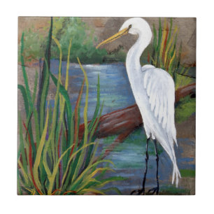 Reiher im Bayou Fliese